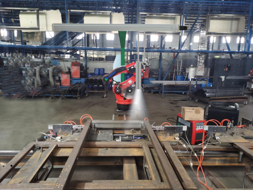 安全防盜門焊接機器人松下PV200機器視覺引導(dǎo)系統(tǒng)方案